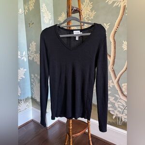 Michael Stars v neck long sleeve black shirt